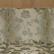 Pair of Howard & Son's style sofas in floral patterned silk blend.