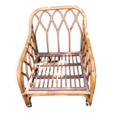 Vintage 60s/70s rattan bamboo armchair