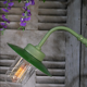Green gooseneck courtyard wall lamp