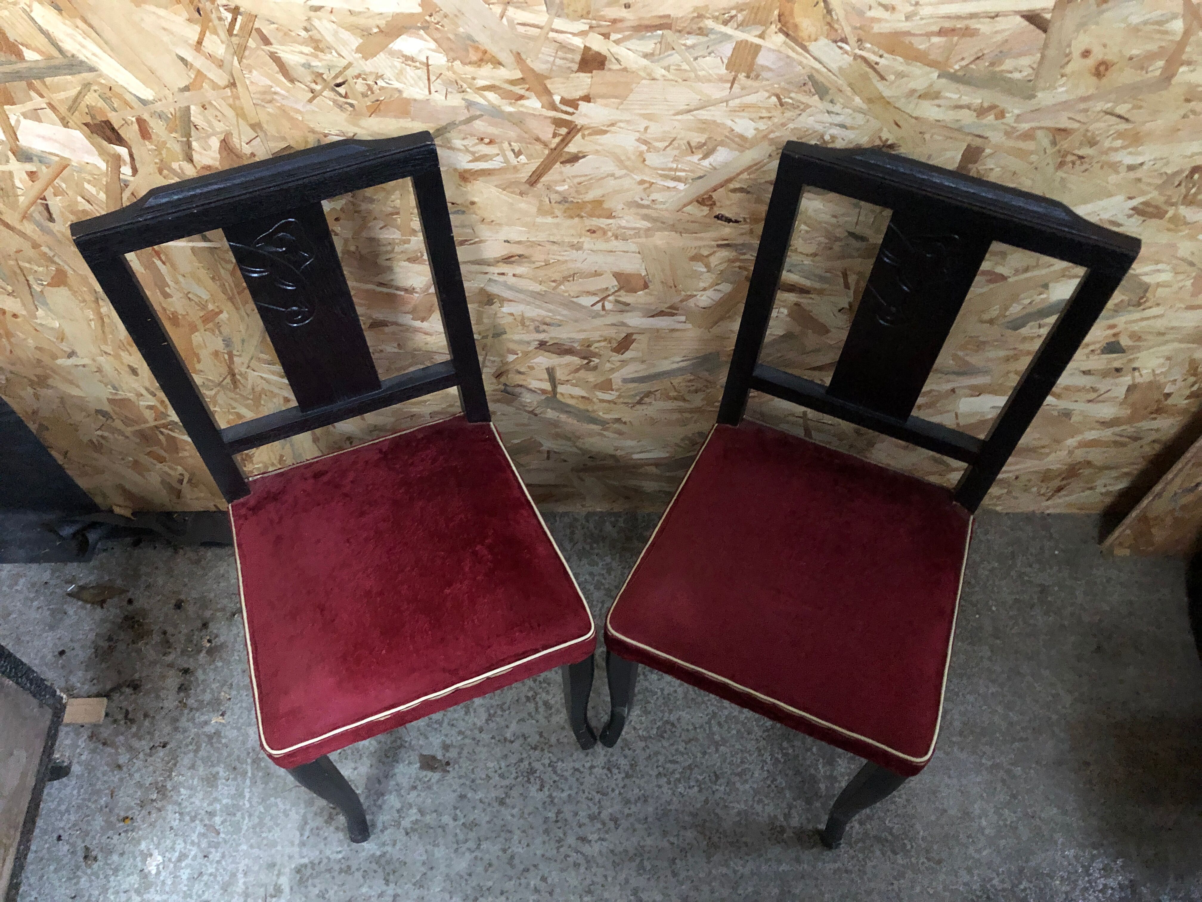 Pair old chair art deco