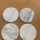 4 vintage white and grey marble coasters