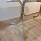 Vintage glass and chrome table