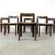 Vintage brutalist dining chairs, set of 6 - 1970s