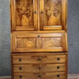 Secretary with three bodies in walnut from the Louis XVI period.