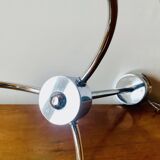 Vintage chrome metal chandelier - Space Age Design - SA Boulanger