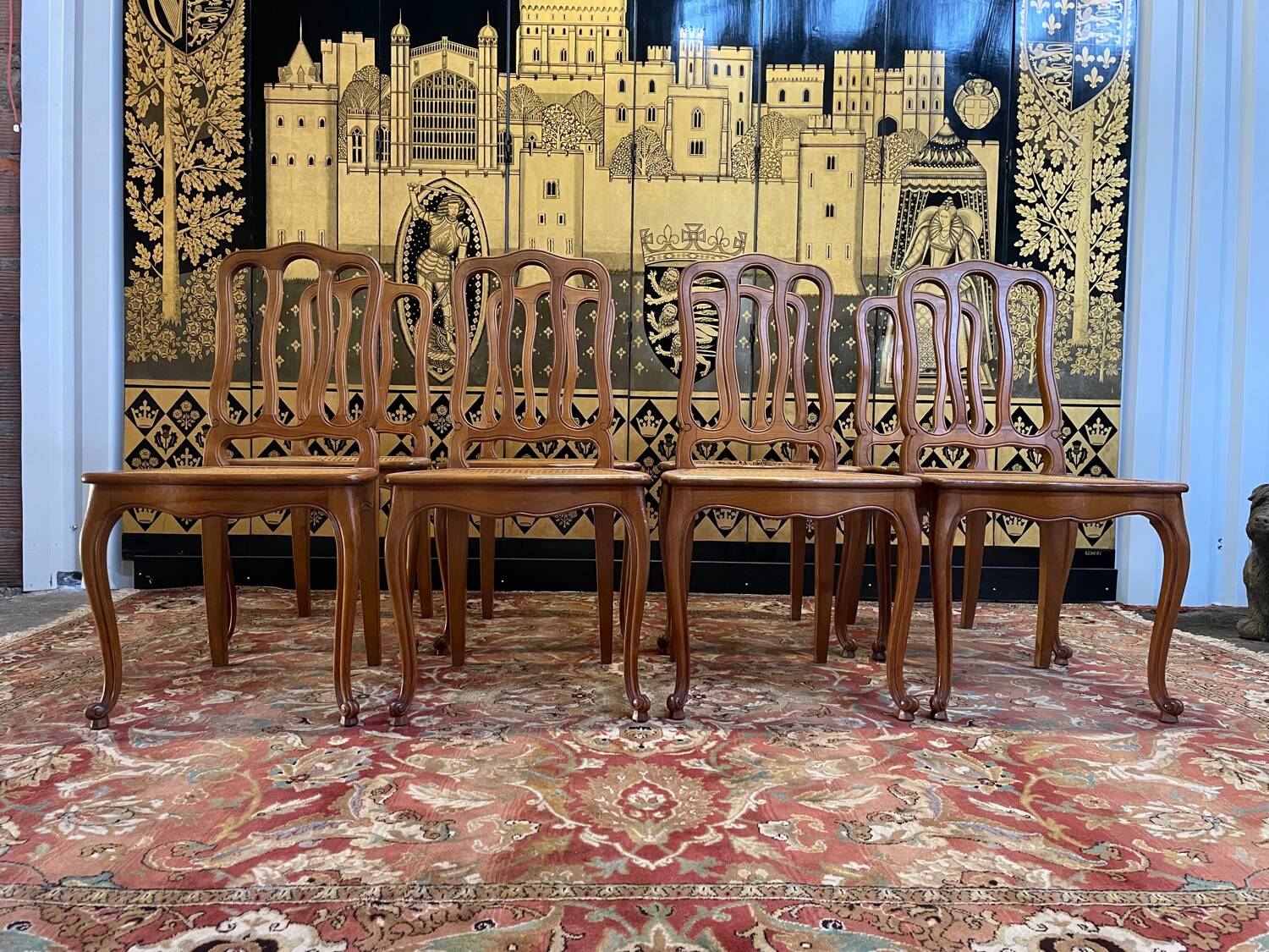 Suite of 8 Louis XV style cane chairs