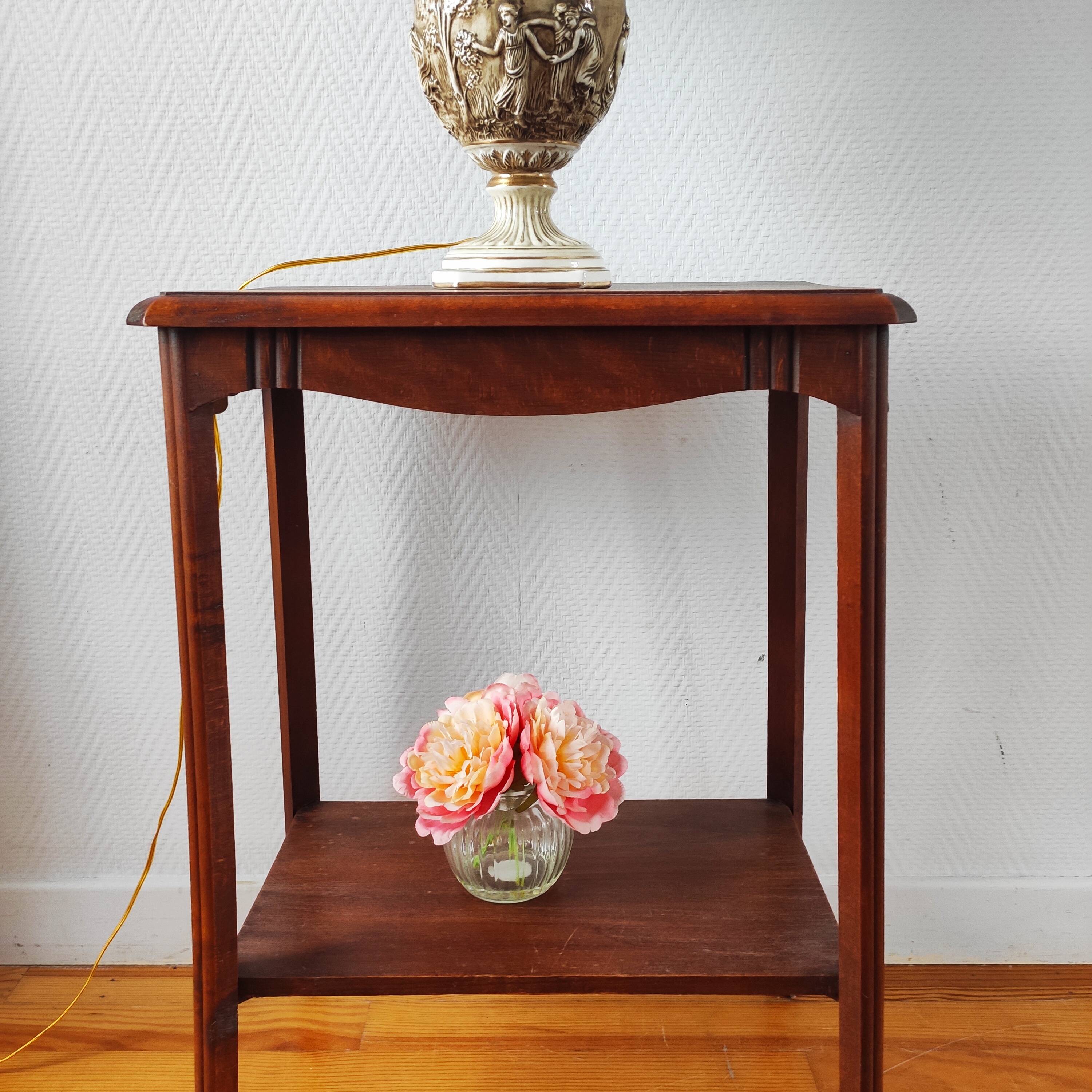 Vintage solid wood console – Art Deco style 1930-40s