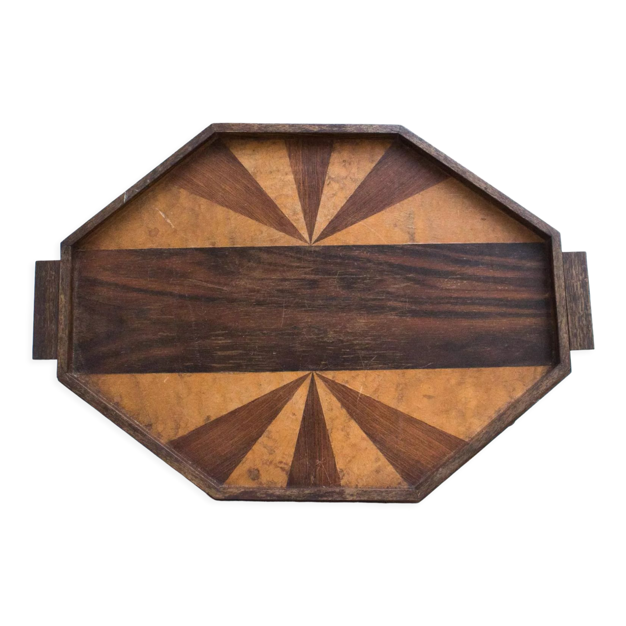 Tray in Art Deco marquetry