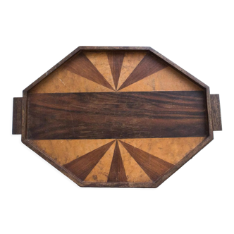 Tray in Art Deco marquetry