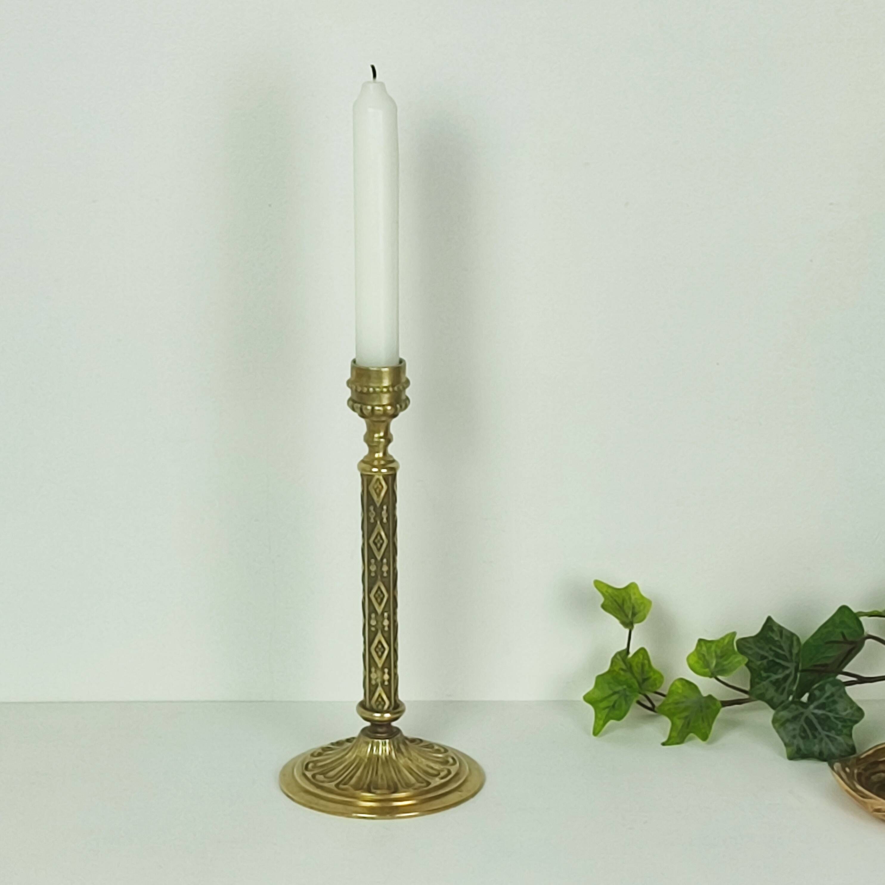 Gilt bronze candle holder
