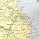 Vintage map Asia China Korea 43x43cm from 1950