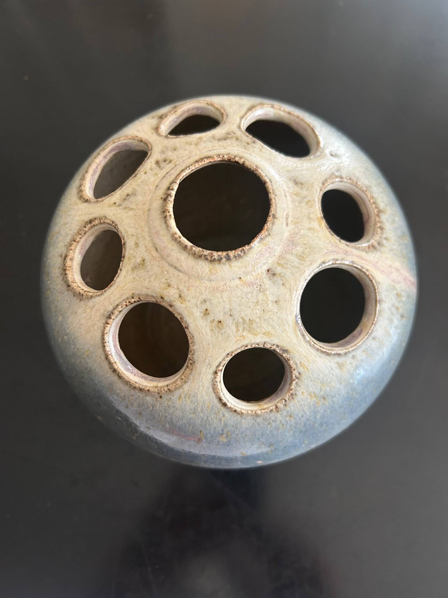 Ceramic flower spike vase 1970