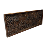 Large Balinese carved panel - scene from the Ramayana