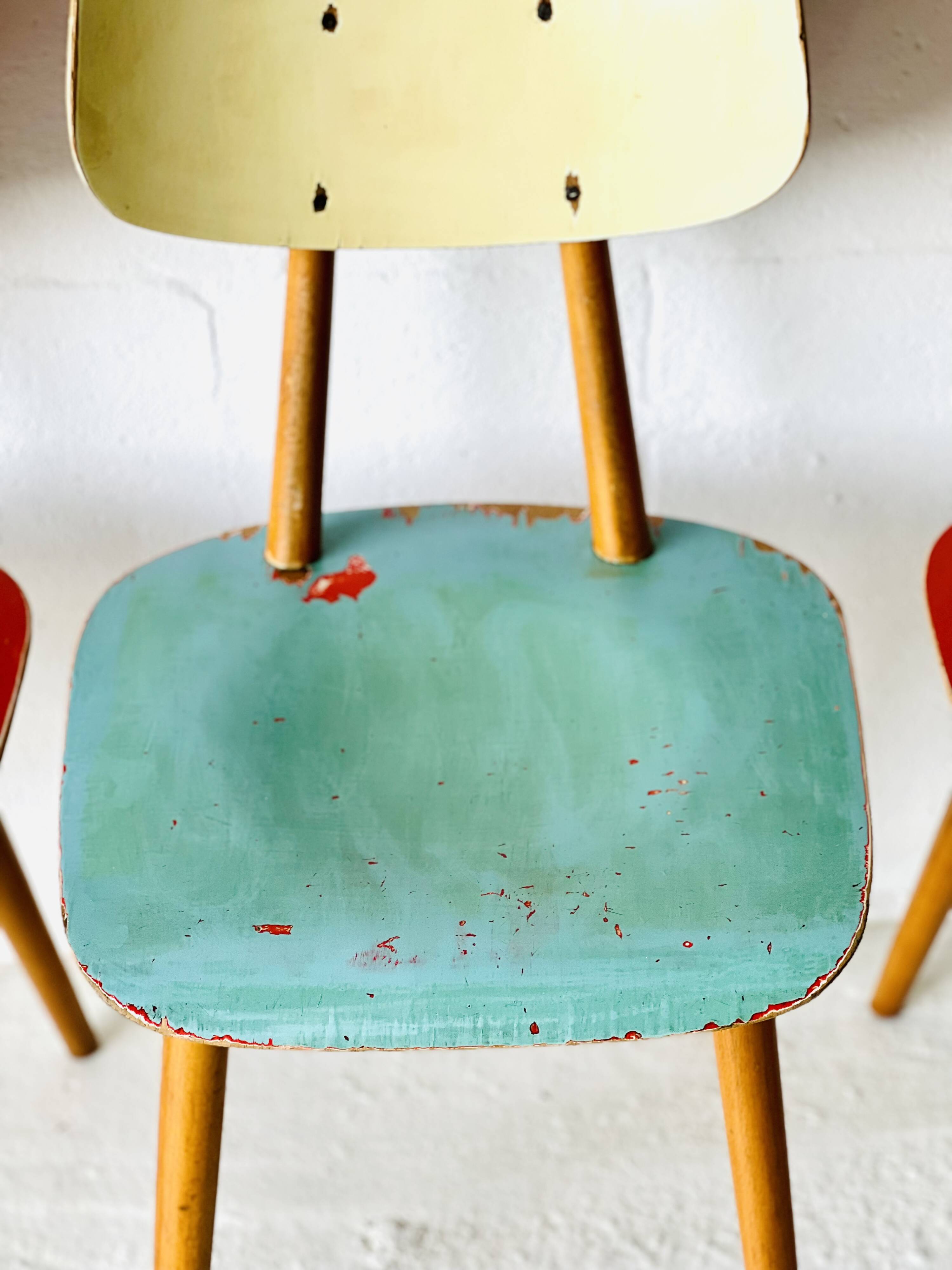 4 chaises Ton, 1960