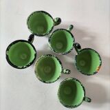 6 mini HB Quimper cups, bright green