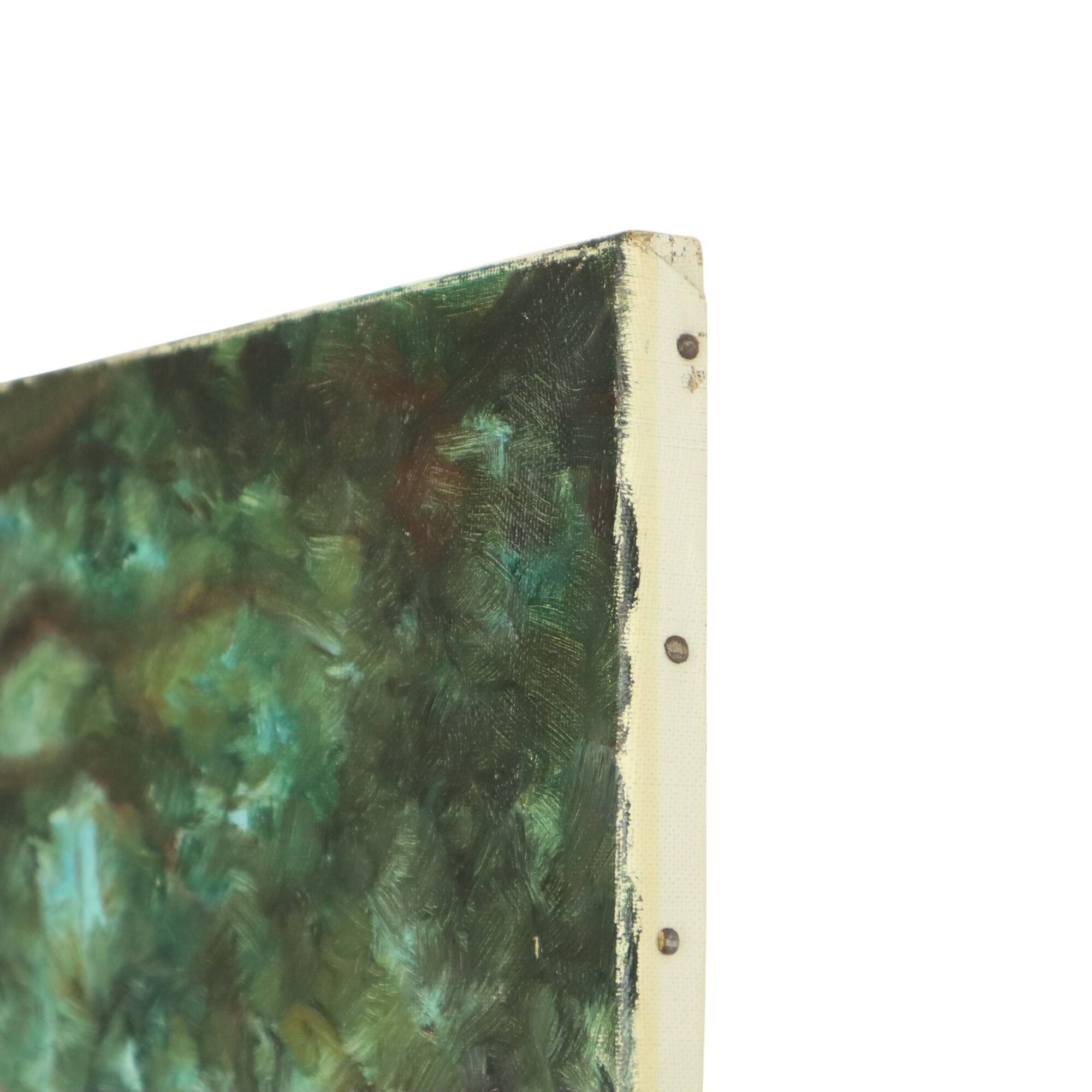 Large Painting Gypsy Young Woman Oil on Canvas 1964