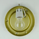 Vintage 1970s mid century wall sconce petal-shaped amber glass shades 2 available