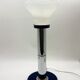 Large blue and chrome table lamp, Italy 1970s