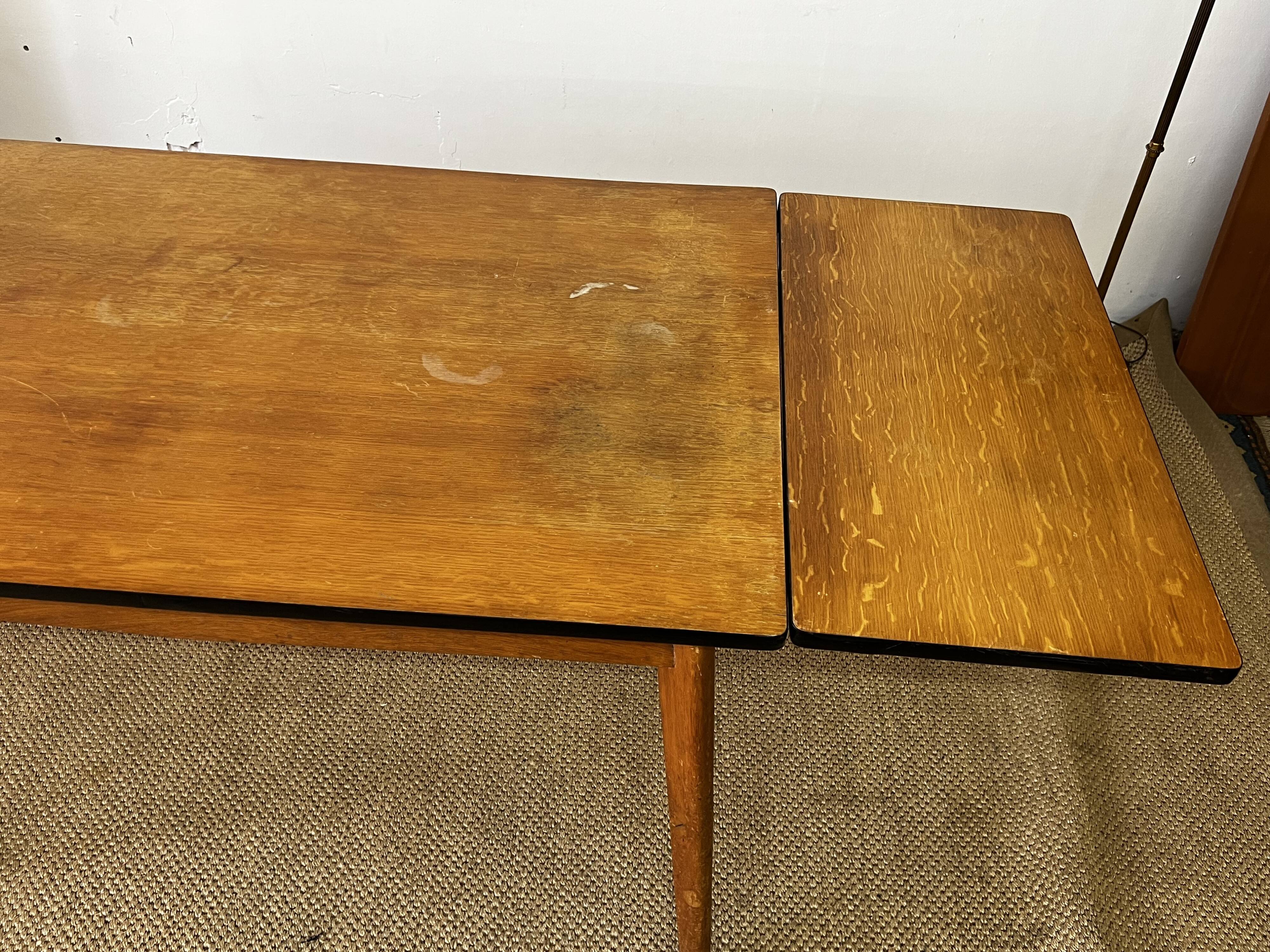 Vintage wooden table with extensions