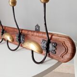 Old coat rack in solid brass