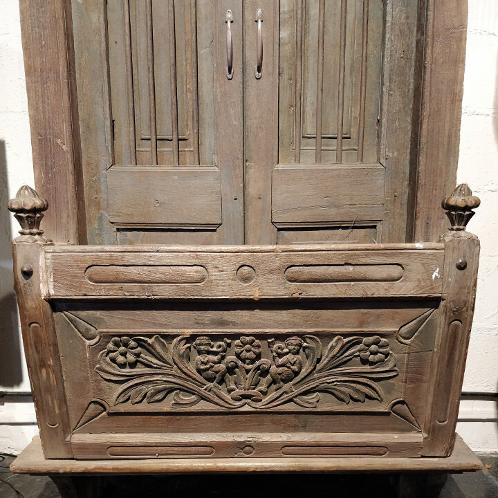 Wooden window with its railing