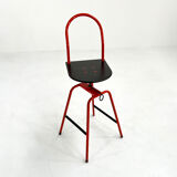 Adjustable and Swivel Bar Stool Il Bottone by Paolo Parigi for Heron Parigi, 1980