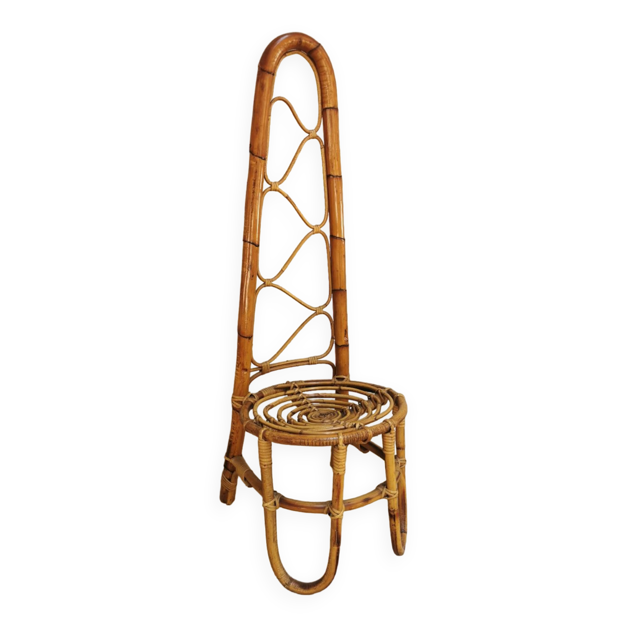 Chaise rotin vintage Dirk Von Sliedregt