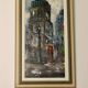 Peinture à l'huile sur panneau du milieu du siècle « Paris »