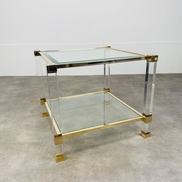 Table basse Pierre Vandel plexiglas carrée