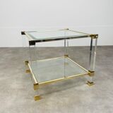 Coffee table Pierre Vandel plexiglas square