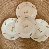 Flat plates opaque porcelain Digoin