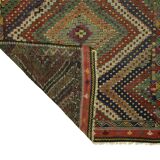 Area kilim rug ,vintage wool turkish handknotted kilim, 247 cmx 175 cm rug