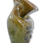 Vase mouchoir en céramique à décor moderniste 1970 vintage design 70's signé