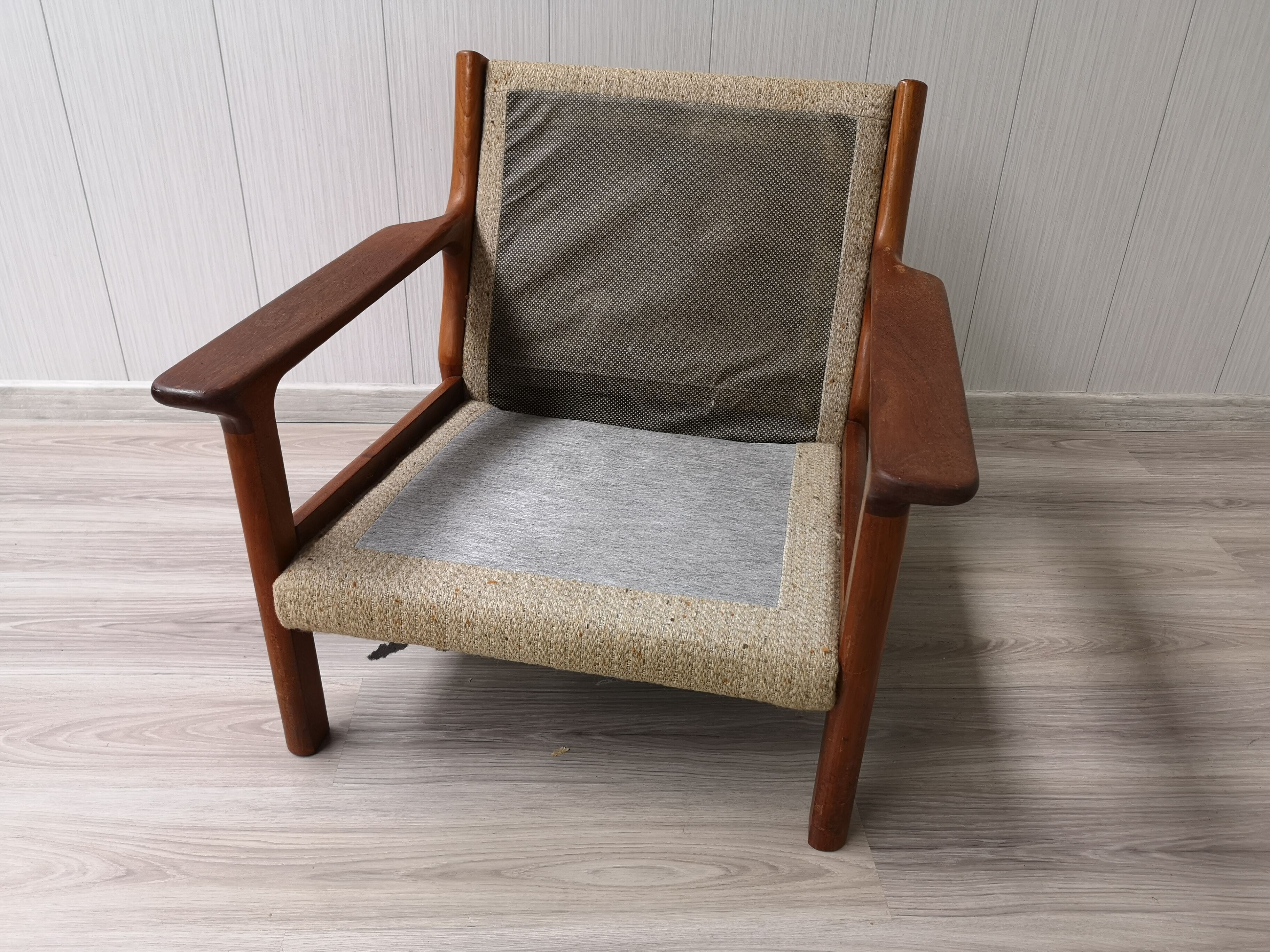 Mid - Century Danish teak armchair.