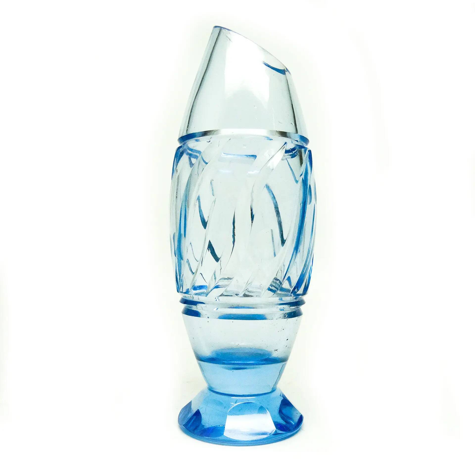 Mid-century modern vase, crystal, Czechoslovakia, 1950s