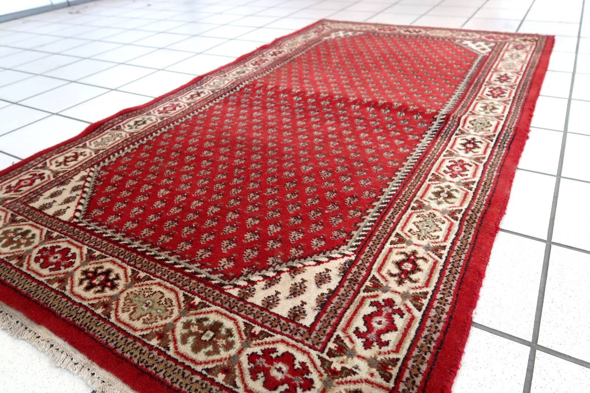 Tapis Seraband Vintage Fait Main en Laine – 92 x 161 cm- 1C941