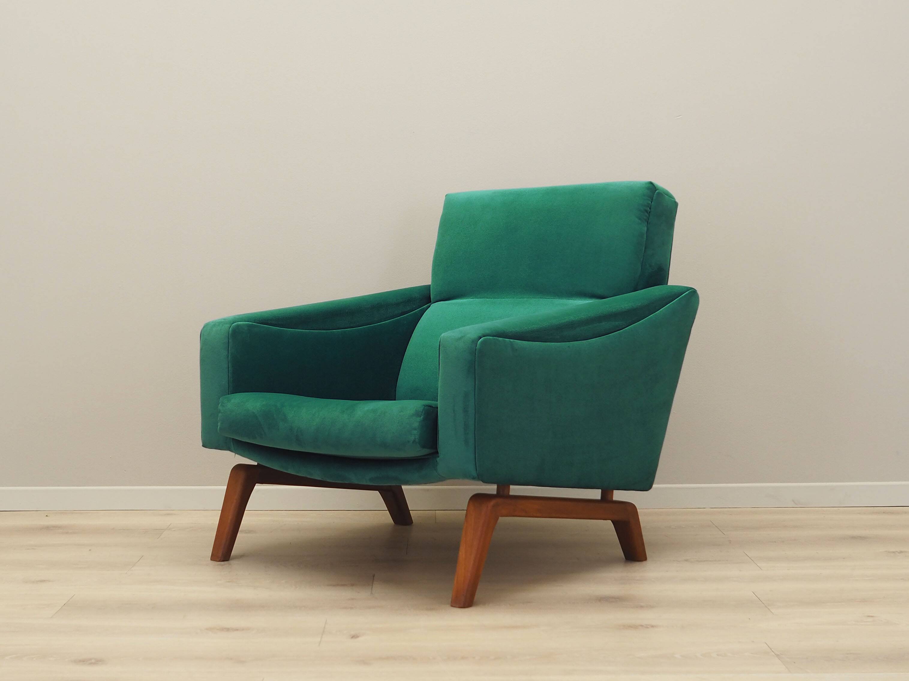 Green armchair, Danish design, 1970s, production: Denmark