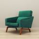 Green armchair, Danish design, 1970s, production: Denmark