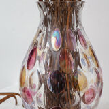 Glass vase and multicolored scales