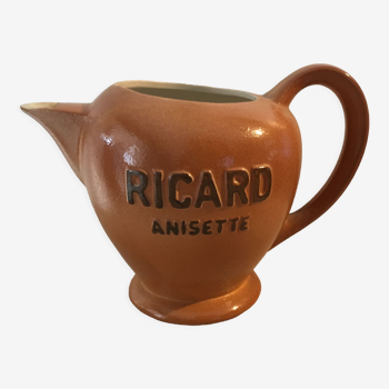 Ricard round ceramic carafe 1 liter a small chip
