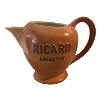 Ricard round ceramic carafe 1 liter a small chip