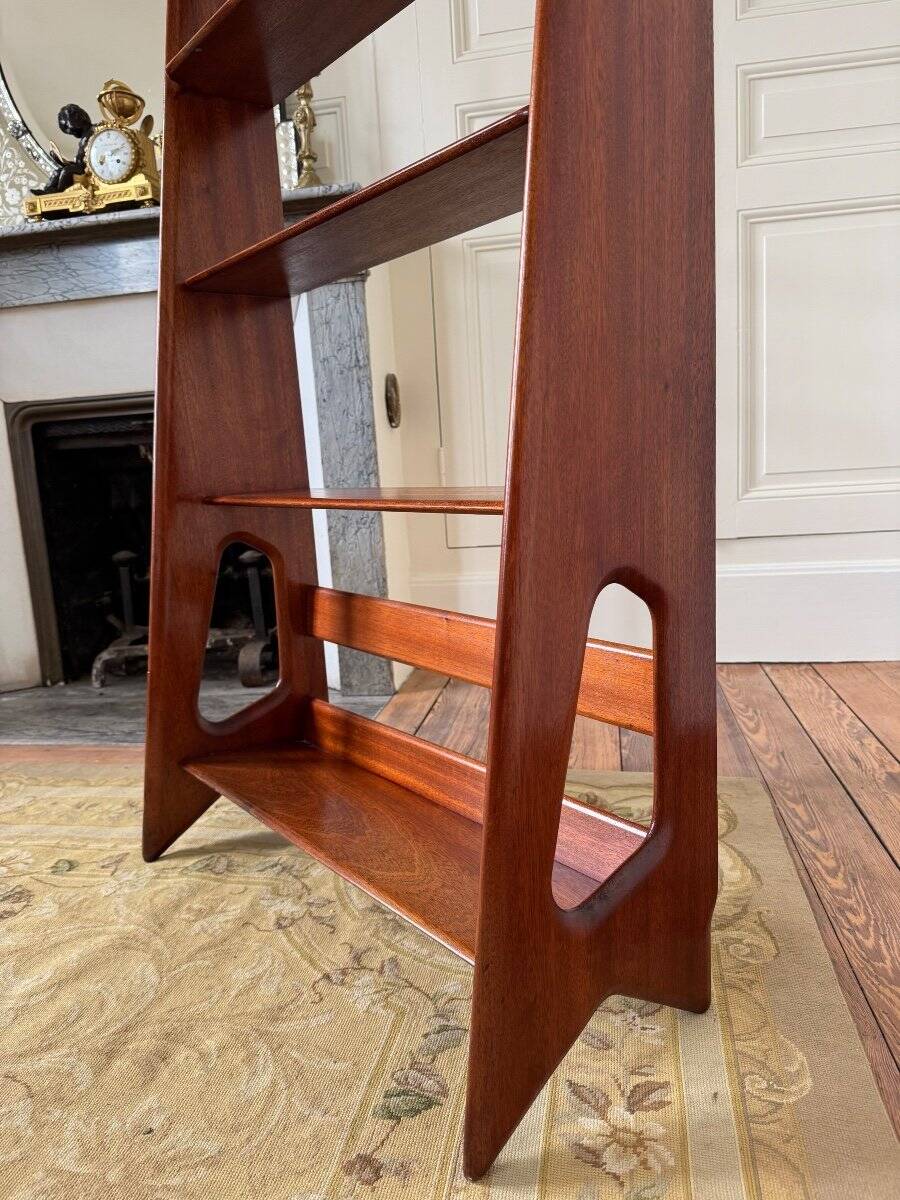 1950s Pierre Cruège Mahogany Bookcase - 20th Century