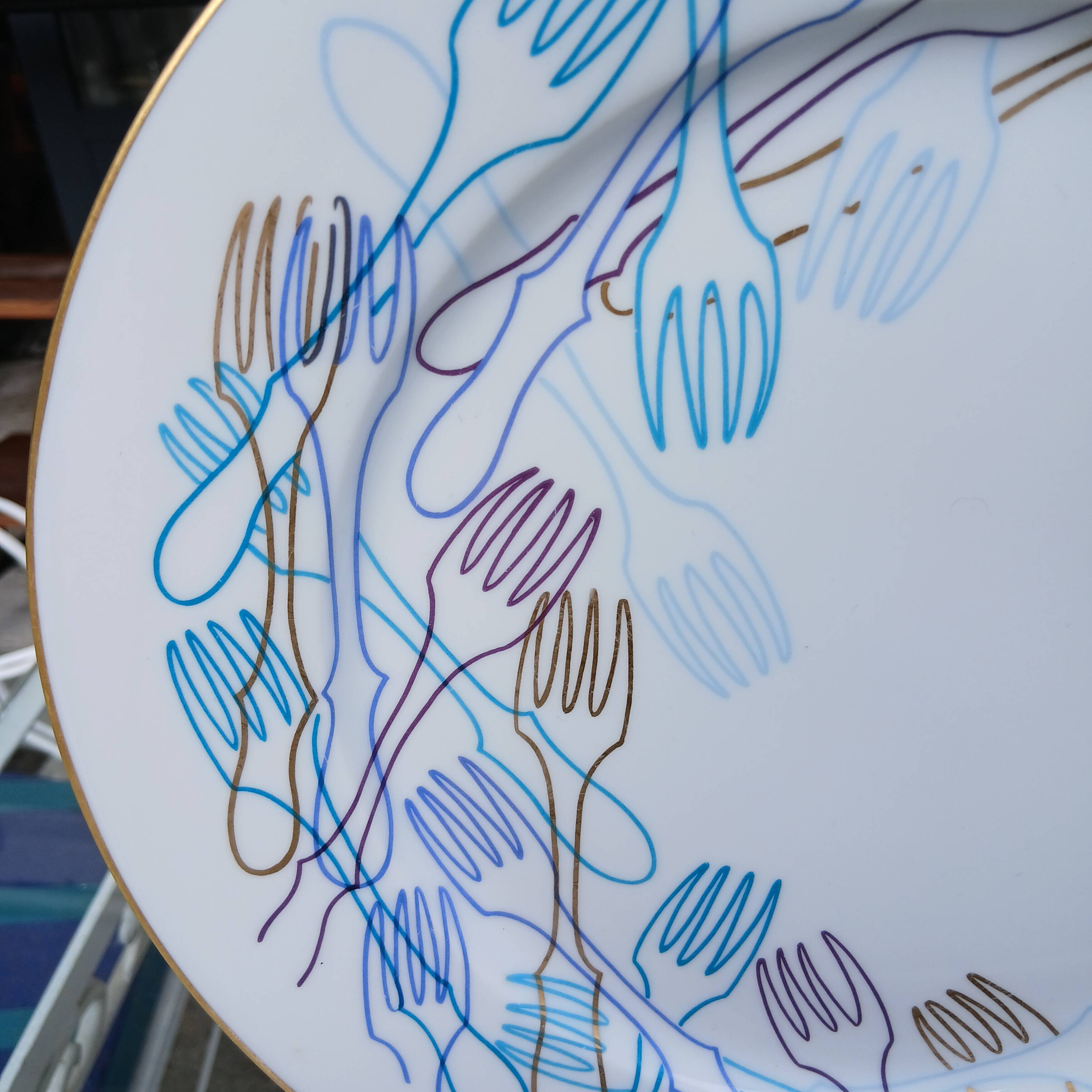 Decorative plate created by Arman.