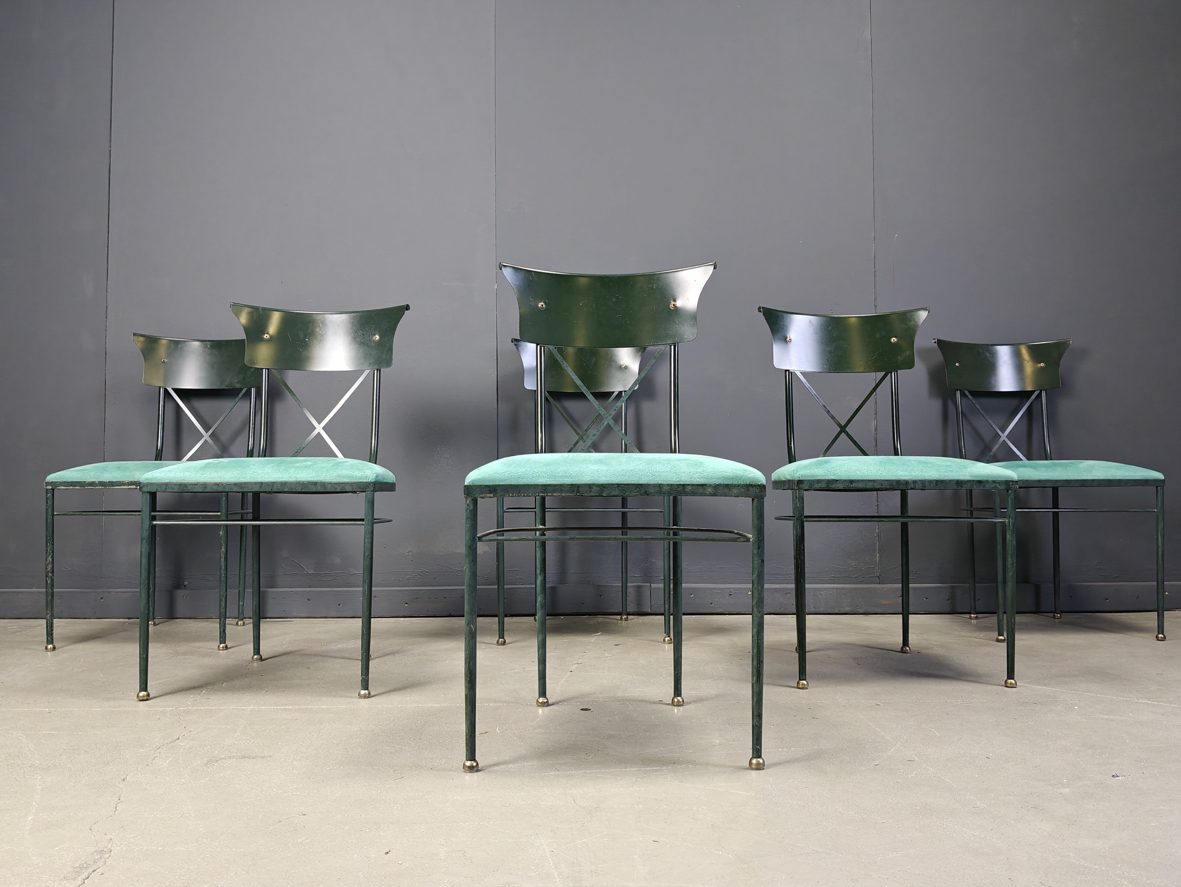 Vintage dining chairs by Belgochrom, set of 6 - 1970s