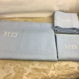 Vintage Damask Monogram Tablecloth & Napkins