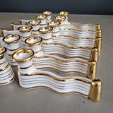 12 Limoges art porcelain knife rests in their case