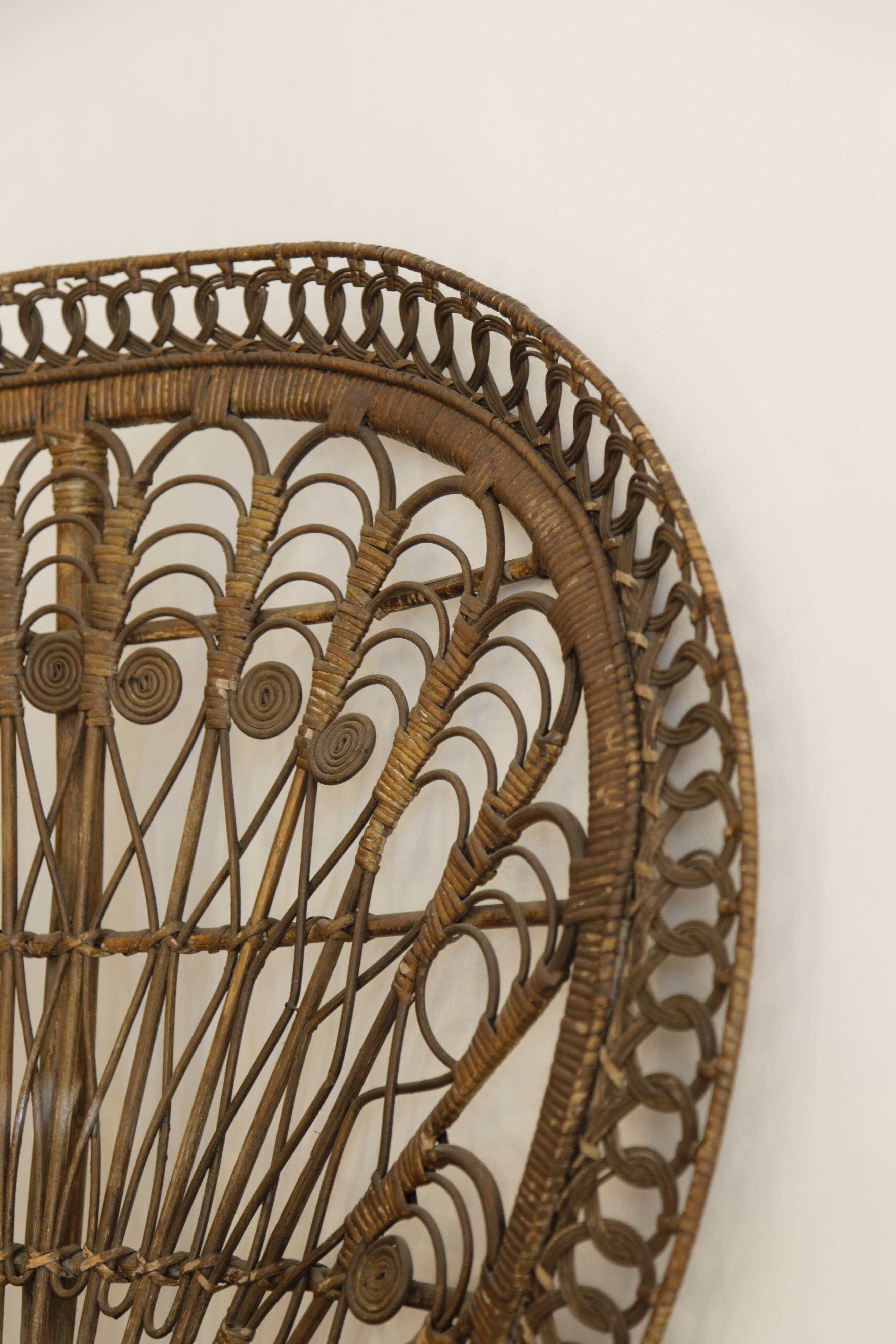 Armchair Emmanuelle Peacock Rattan