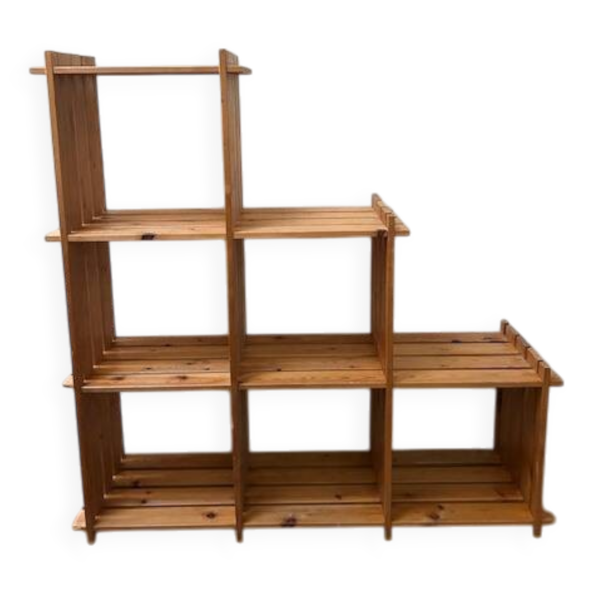 80' pine staircase bookcase shelf