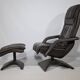 Design Leather Lounge Chair including Ottoman from the 1990s