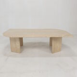 Italian Travertine Coffee Table, 1980's